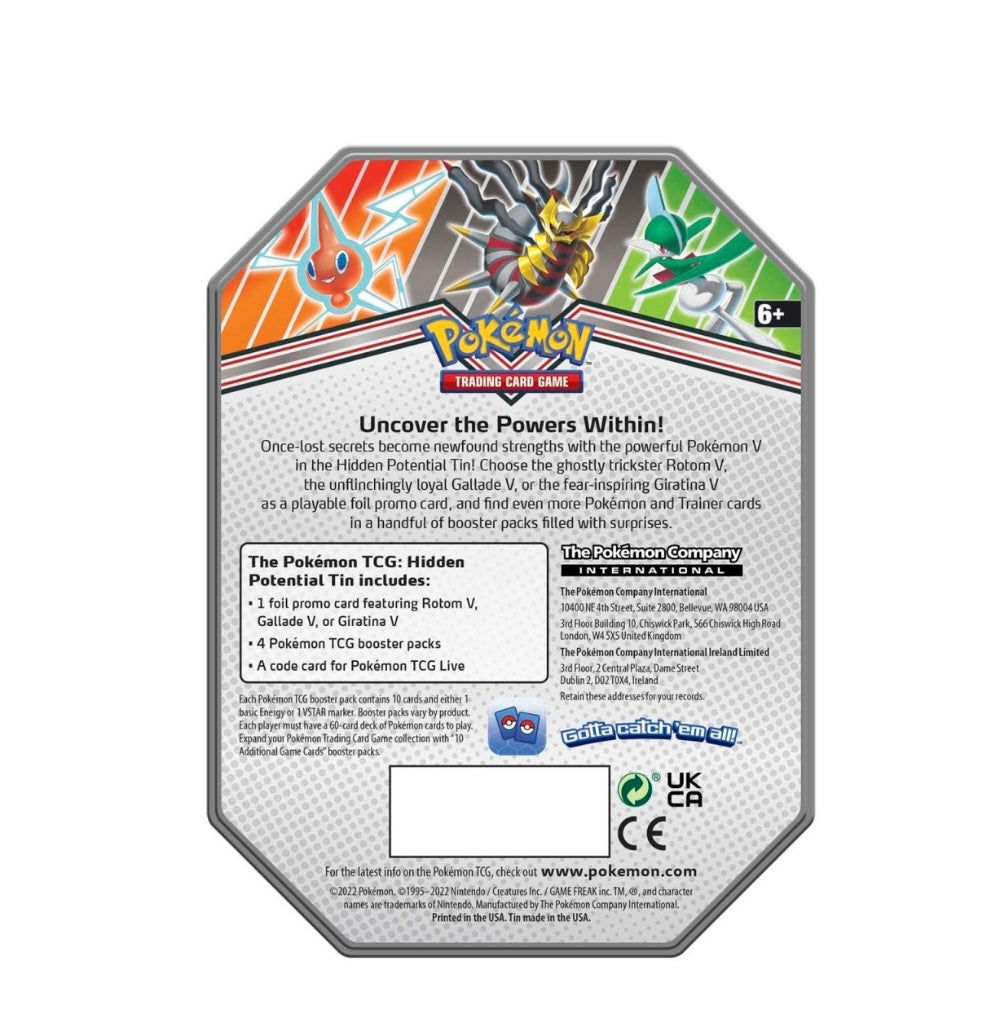 Pokemon TCG Rotom V Tin