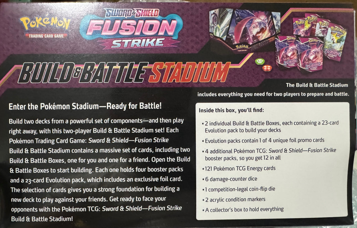 Pokemon TCG Fusion Strike Build and Battle Stadium