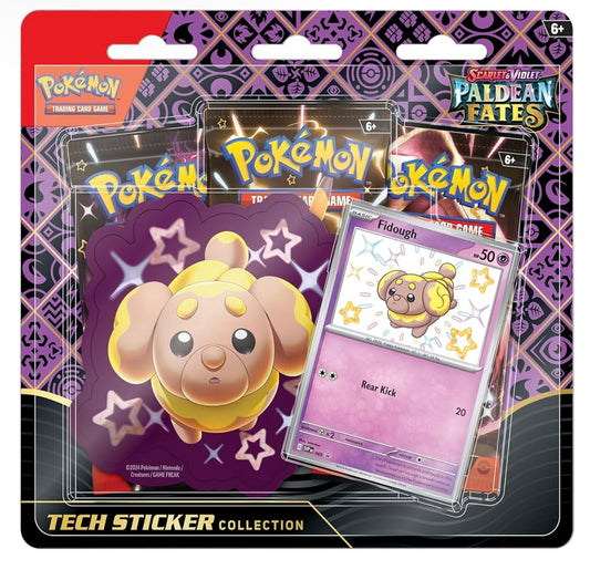 Pokemon TCG Paldean Fates 3-pack Tech Sticker Collection